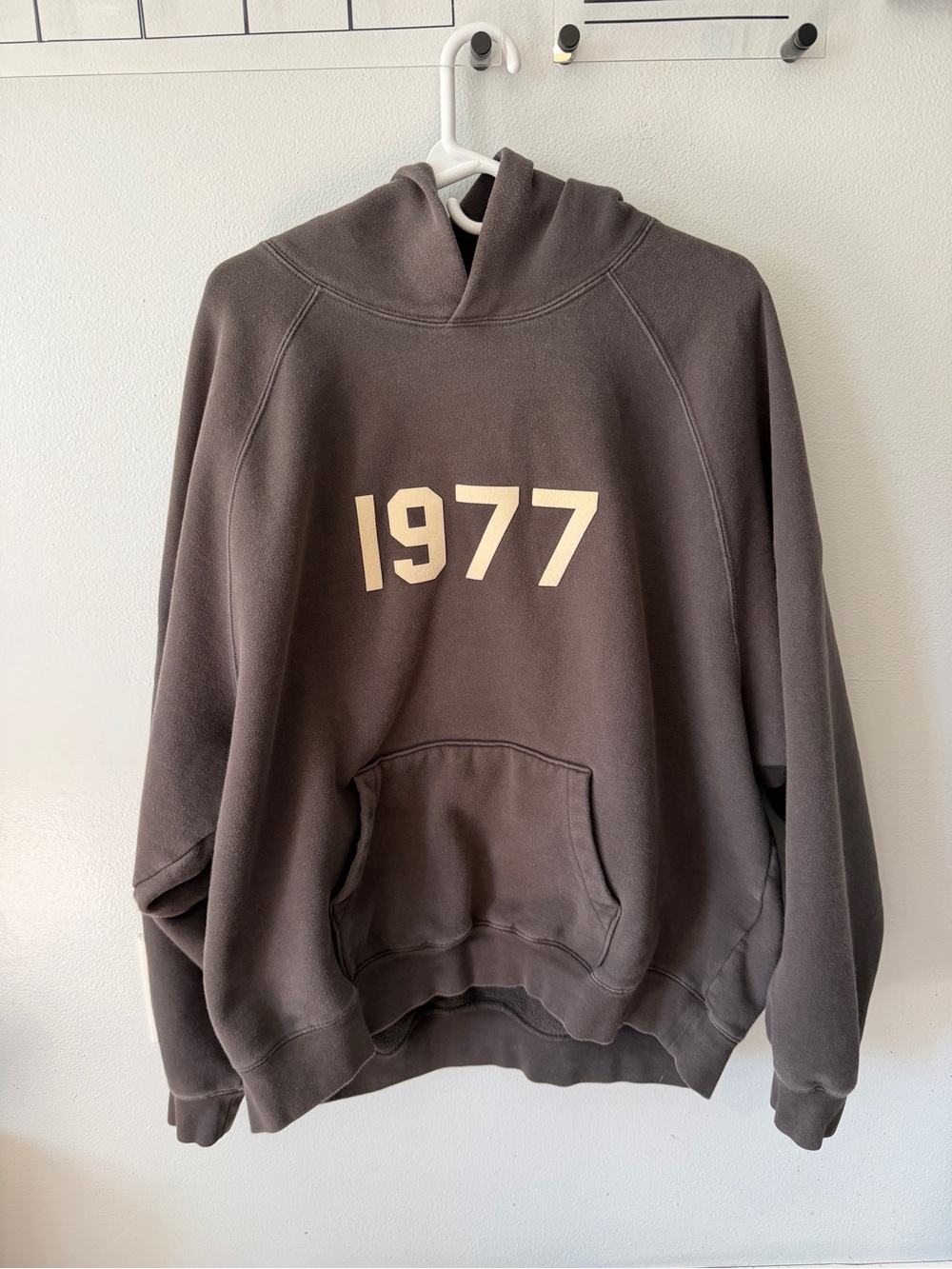 Fear of God Essentials 1977 Hoodie Gray Pullover Size XL